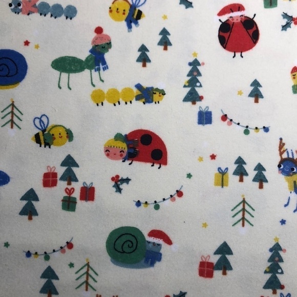 3 yard Lady Bugs Christmas Flannel Fabric #2 - Picture 1 of 4